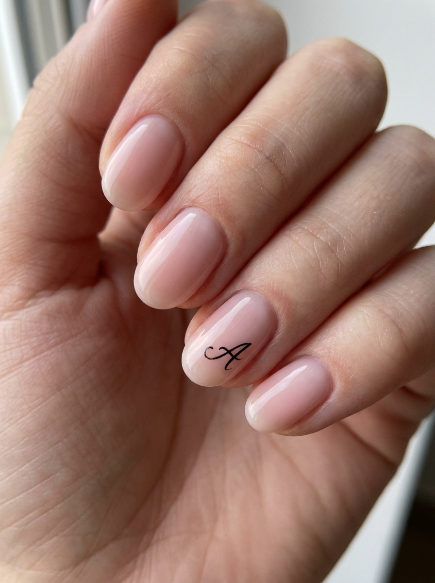 Tiny Script Letter Nails als Nägel mit Buchstaben Inspiration 2026